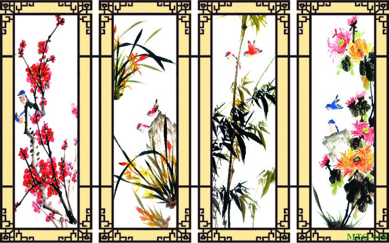 Tranh tứ quý MTQ-034